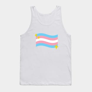 Trans Pride Flag Sparkle Emoji Tank Top